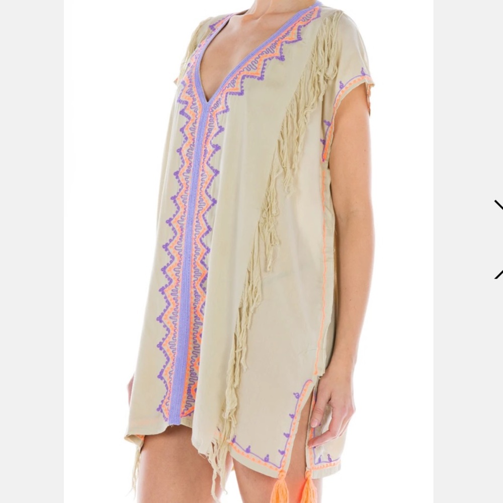 NWOT Vagabond Goods Aria Beach Cover Up- Tan